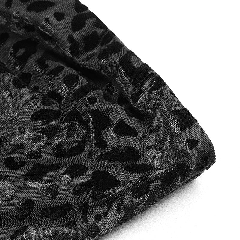 Leopard Sleeve Gloves Dress
