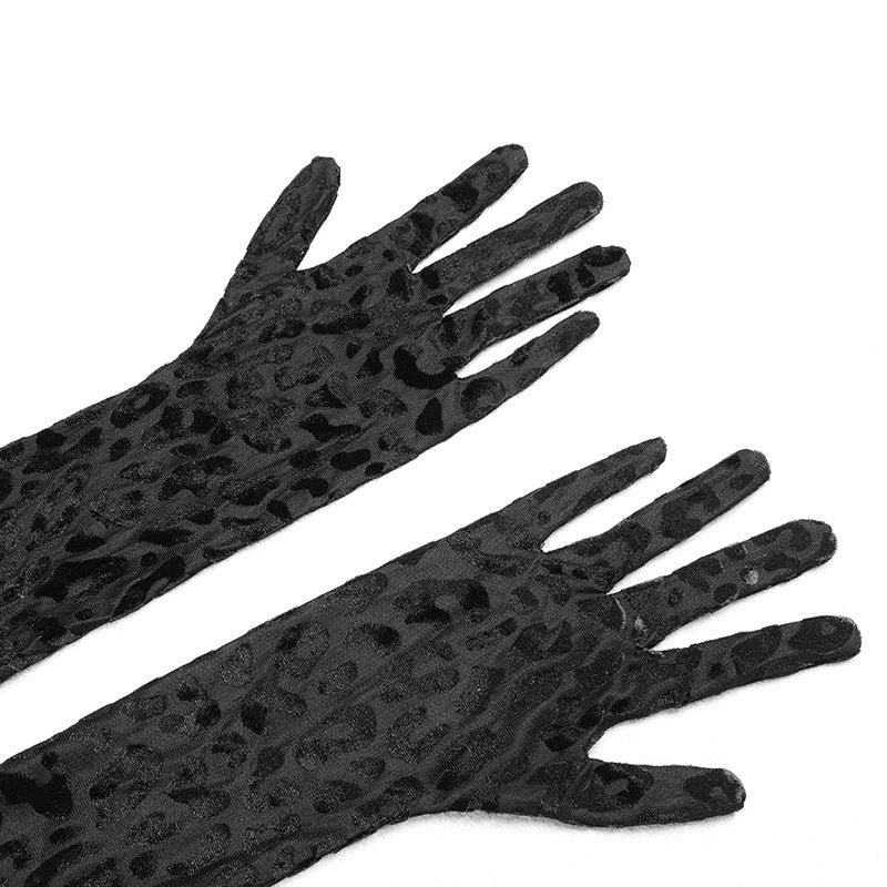 Leopard Sleeve Gloves Dress
