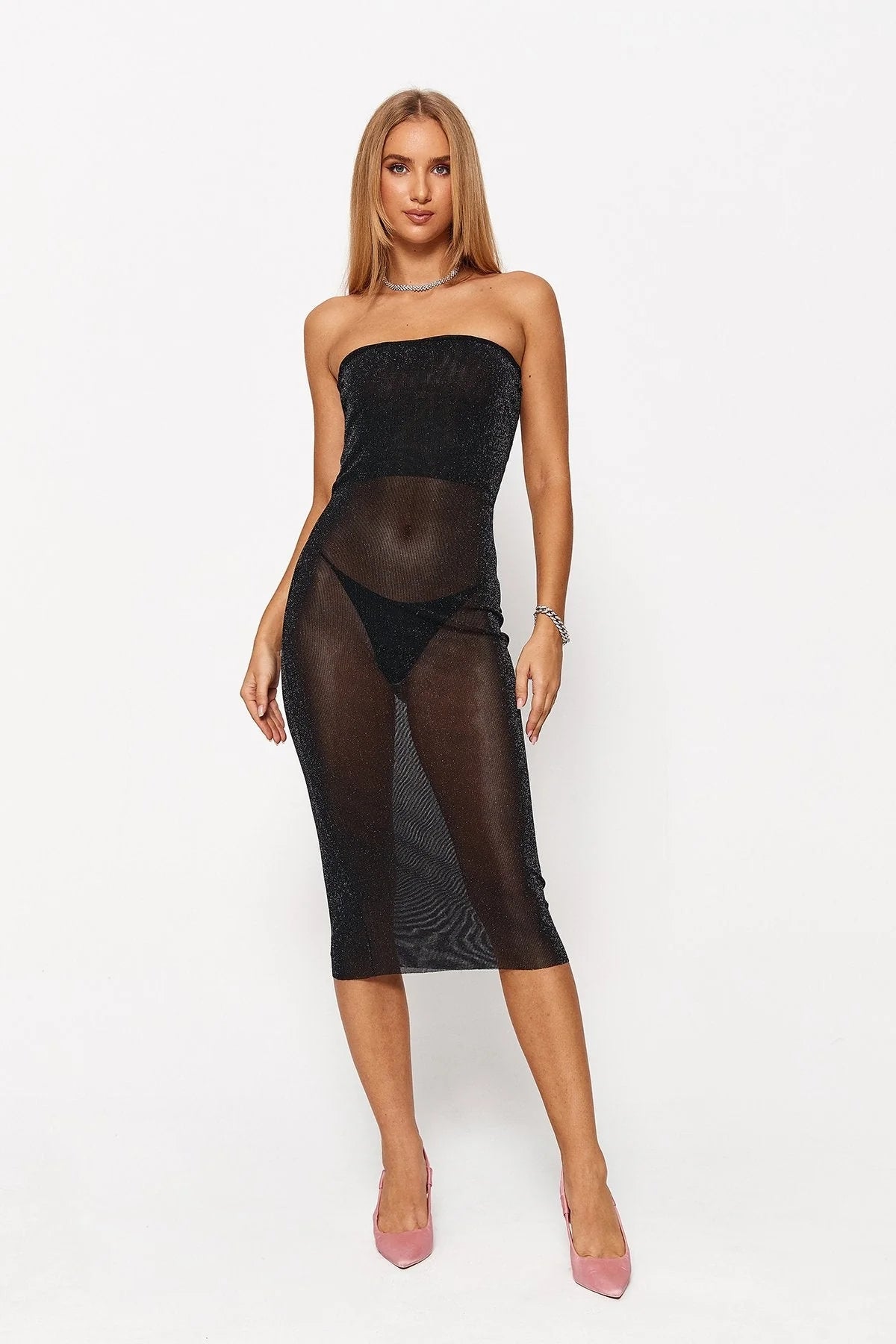 Mesh Tube Top Dress