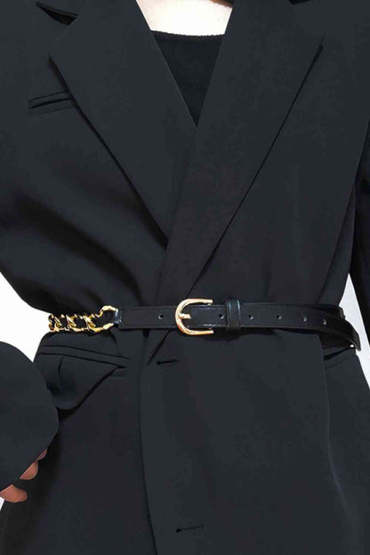 Gold Chain PU Belt